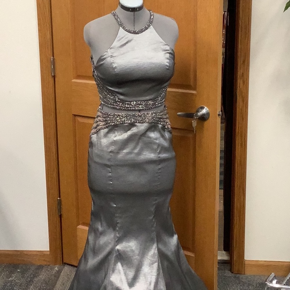 Silver prom dress